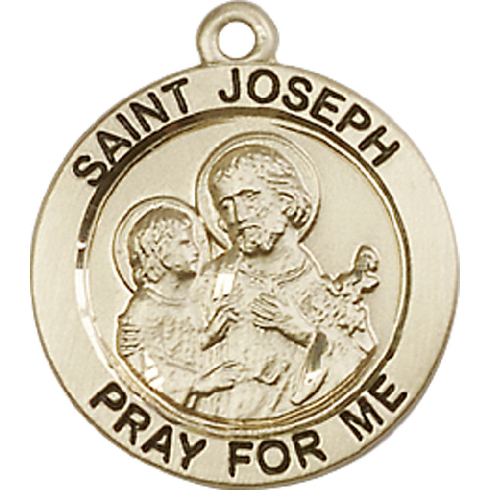 14kt Gold Saint Joseph Pendant - 4055KT