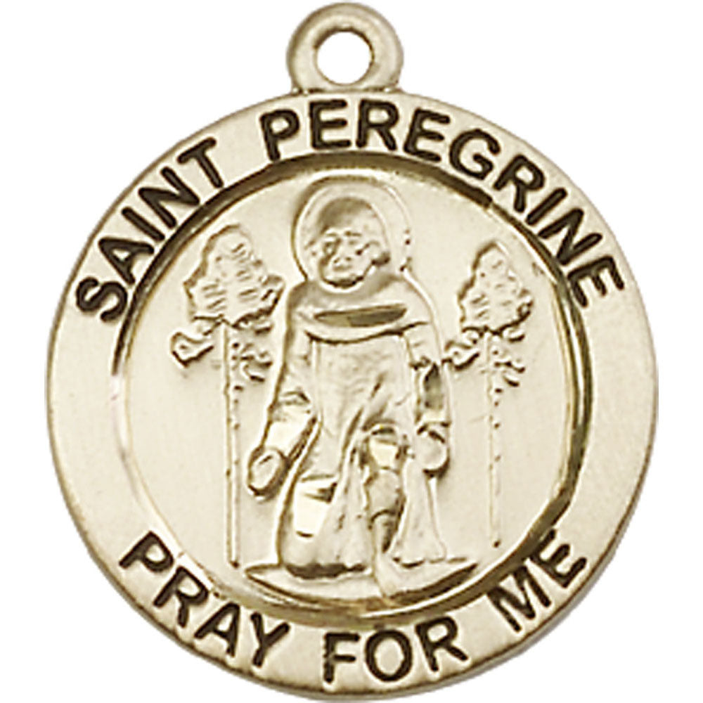 14kt Gold Saint Peregrine Pendant - 4060KT