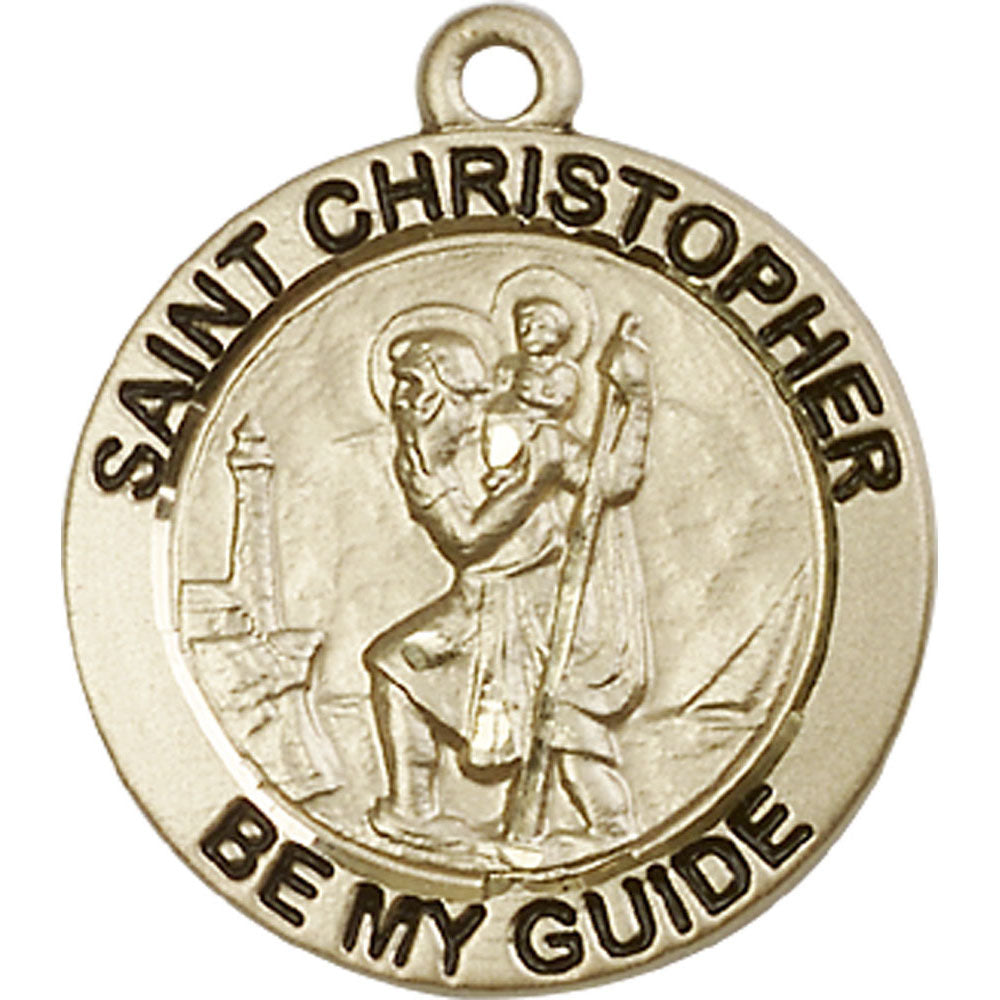 14kt Gold Saint Christopher Pendant - 4075KT
