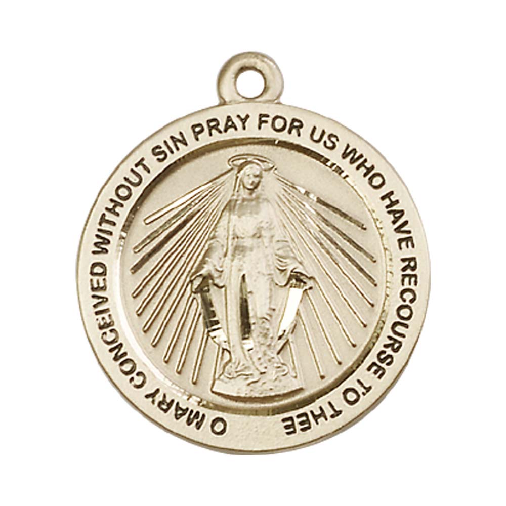 14kt Gold Miraculous Pendant - 4080KT