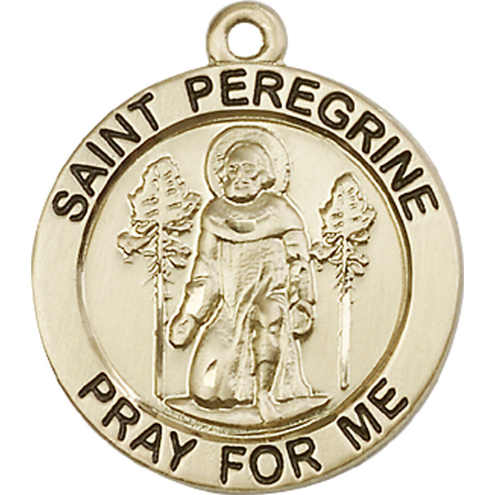 14kt Gold Saint Peregrine Pendant - 4081KT