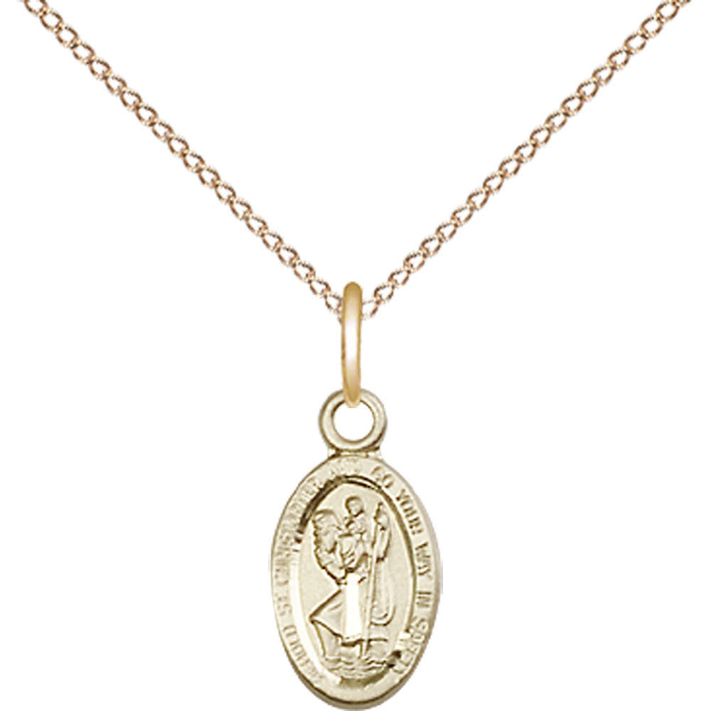 Gold Filled Saint Christopher Pendant - 4121CGF