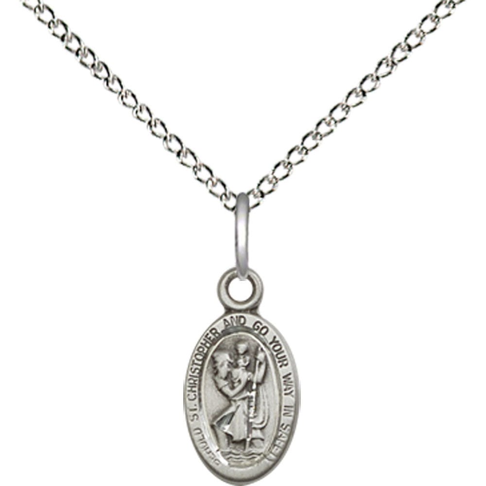 Sterling Silver Saint Christopher Pendant - 4121CSS