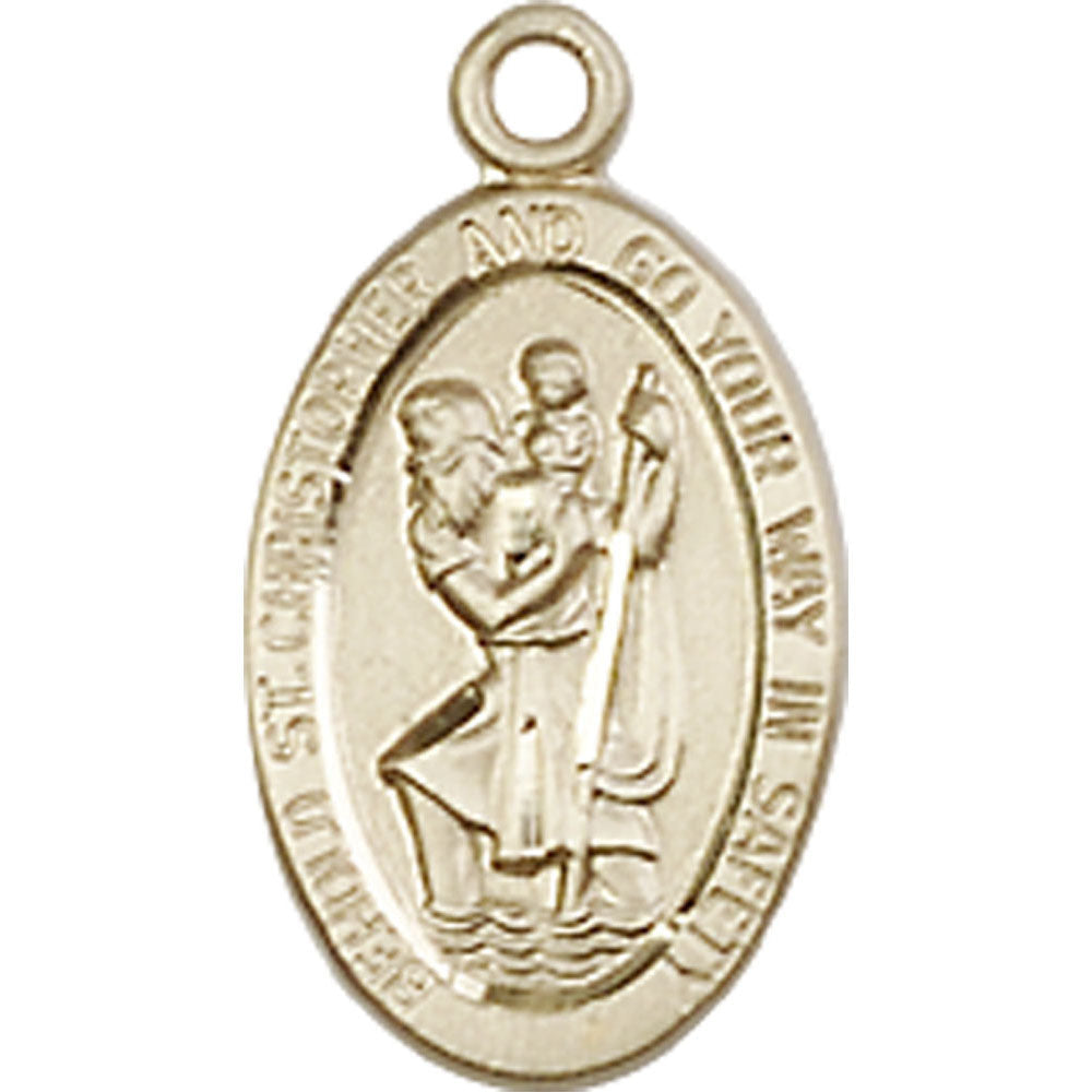14kt Gold Saint Christopher Pendant - 4122CKT