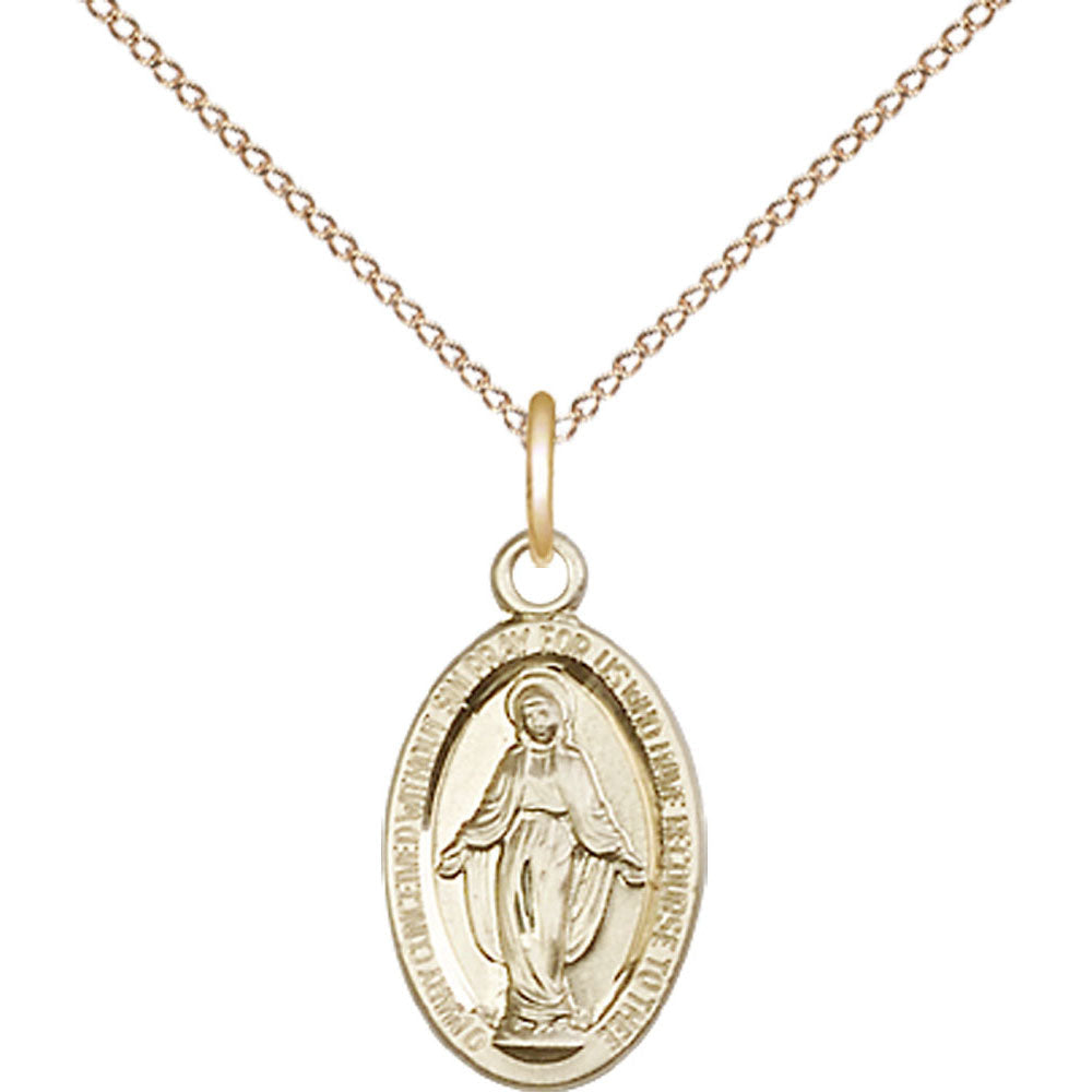 Gold Filled Miraculous Pendant - 4122MGF