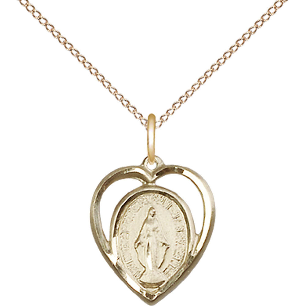 Gold Filled Miraculous Pendant - 4125GF