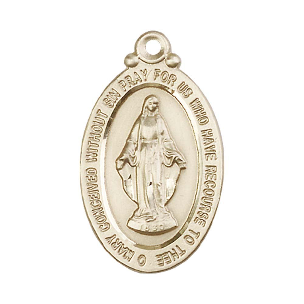 14kt Gold Miraculous Pendant - 4145MKT