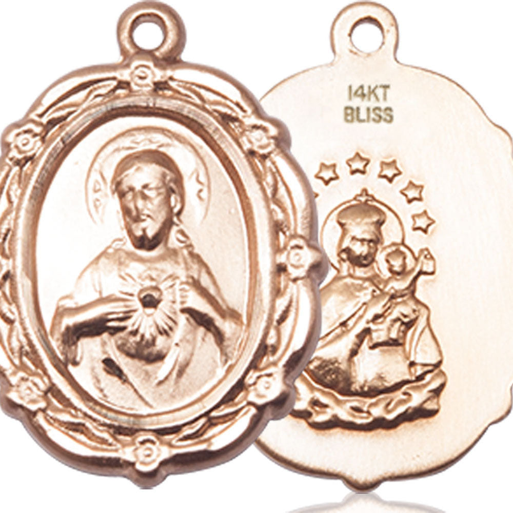 14kt Gold Scapular Pendant - 4146SKT