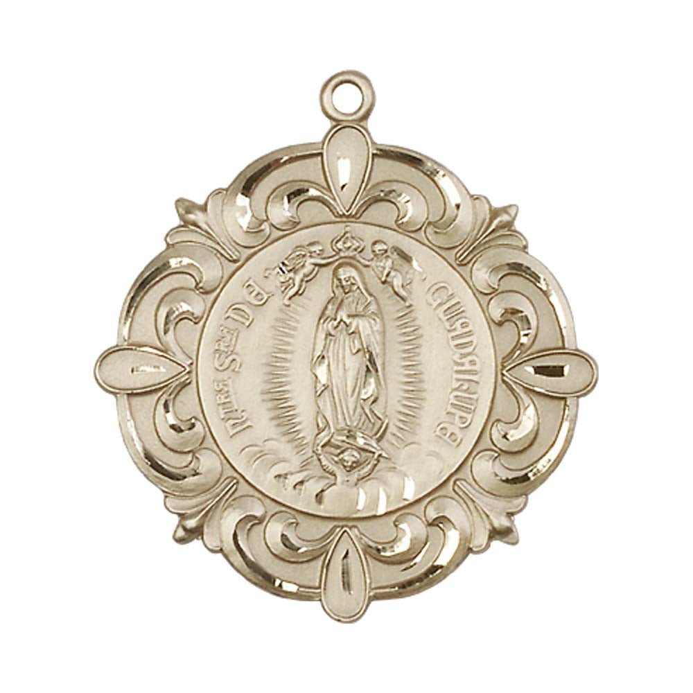 14kt Gold Our Lady of Guadalupe Pendant - 4227KT
