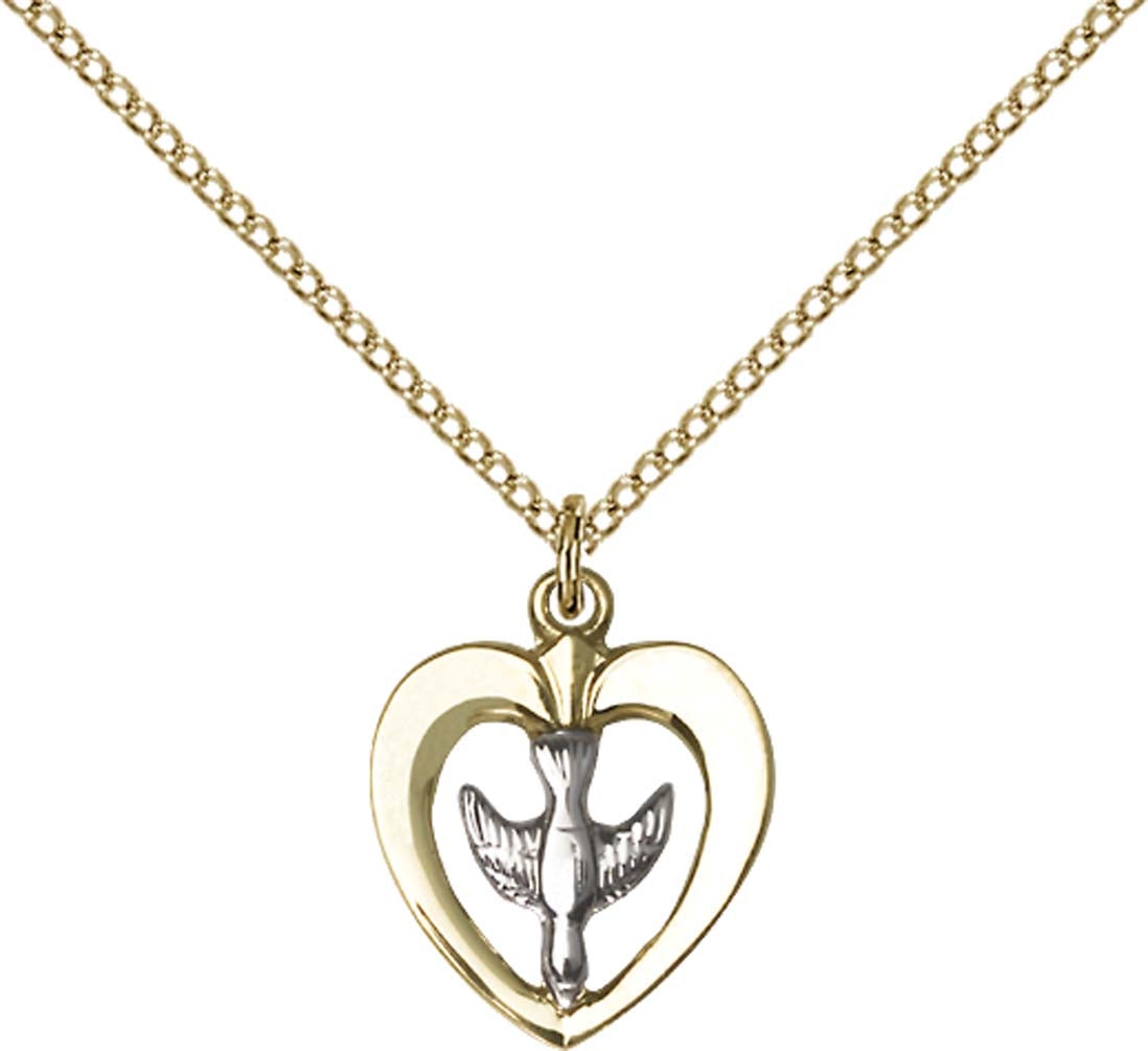 Sterling Silver/Gold Filled Holy Spirit Pendant - 4246SSGF