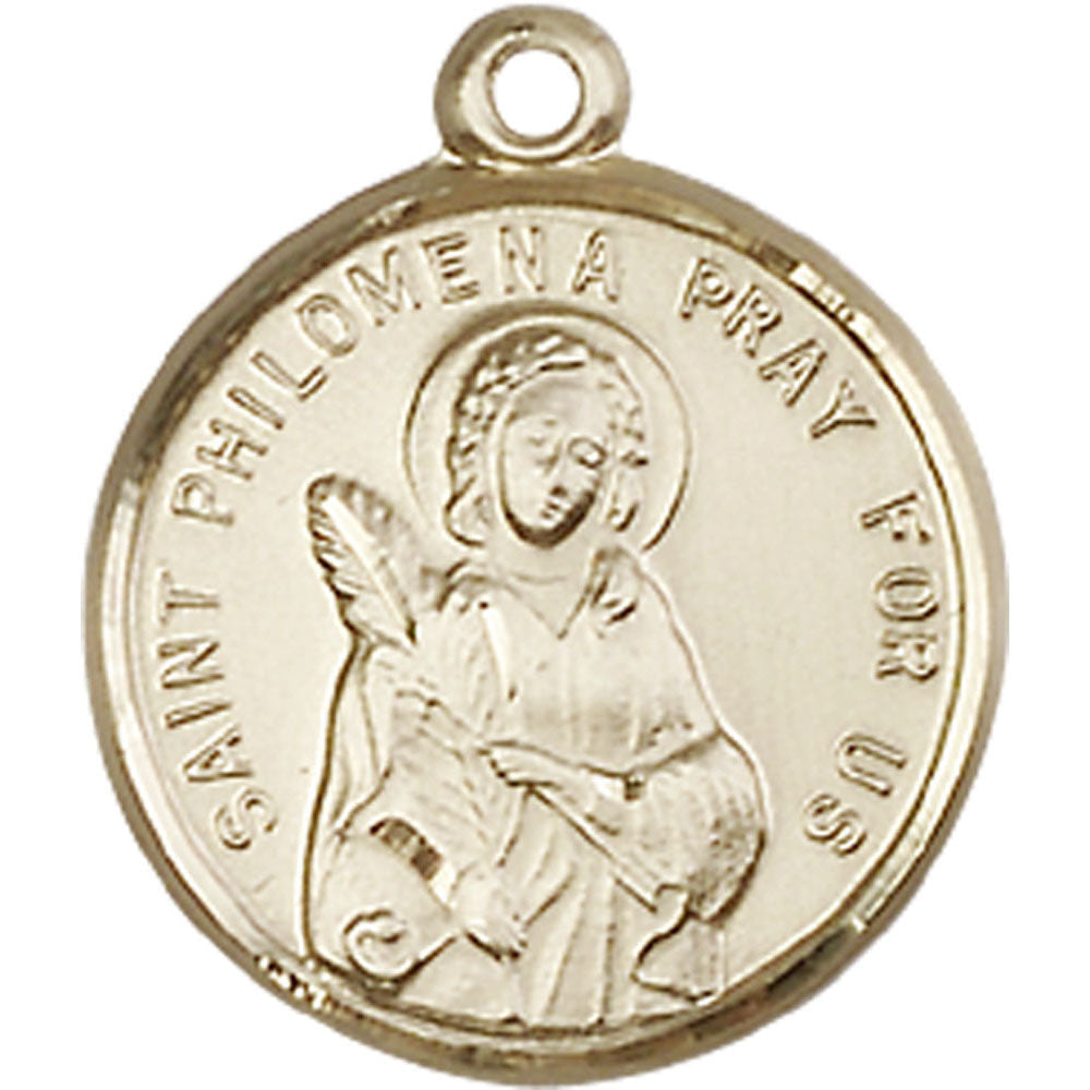 14kt Gold Saint Philomena Pendant - 4267KT