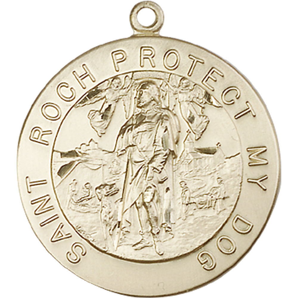 14kt Gold Saint Roch Pendant - 4270KT