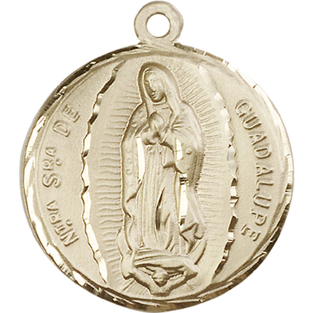 14kt Gold Our Lady of Guadalupe Pendant - 5429KT