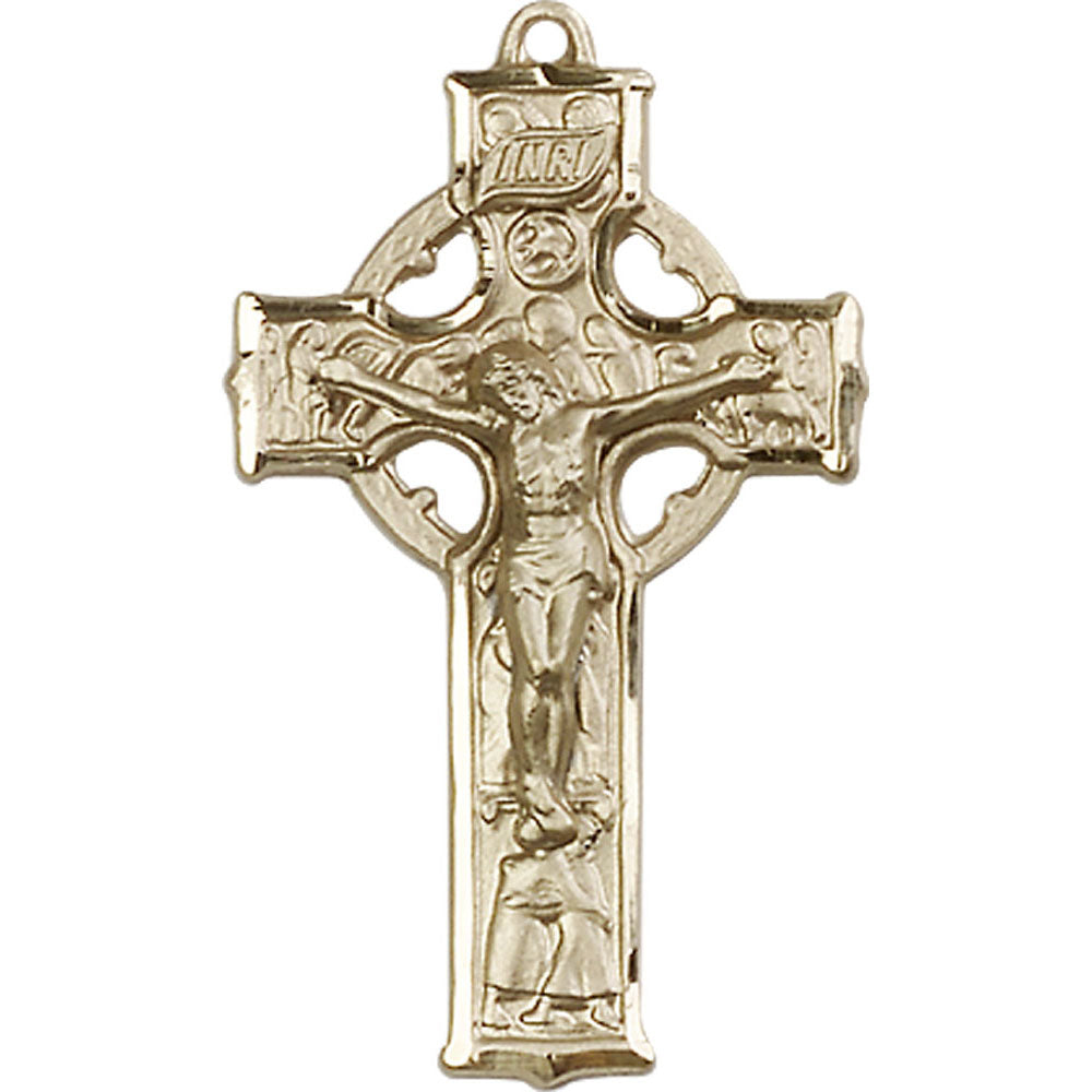 14kt Gold Celtic Crucifix Pendant - 5440KT