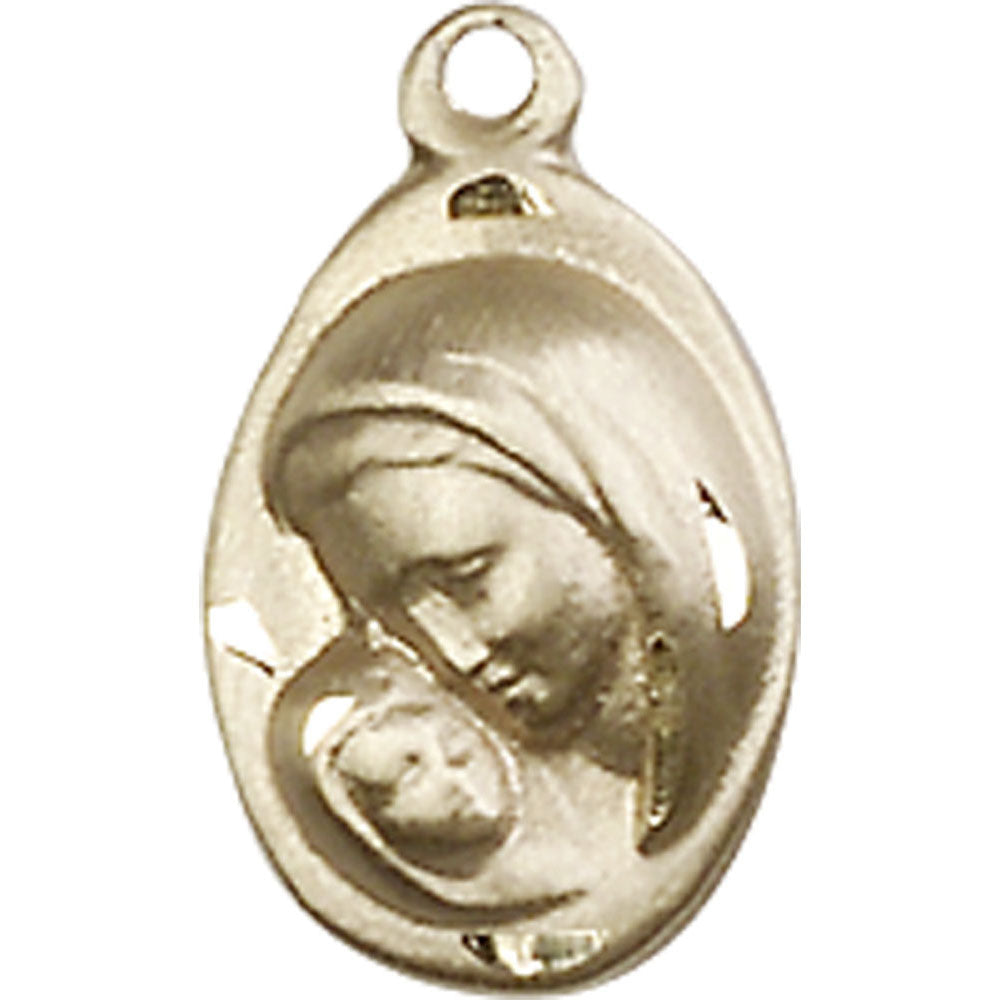 14kt Gold Madonna & Child Pendant - 5447KT