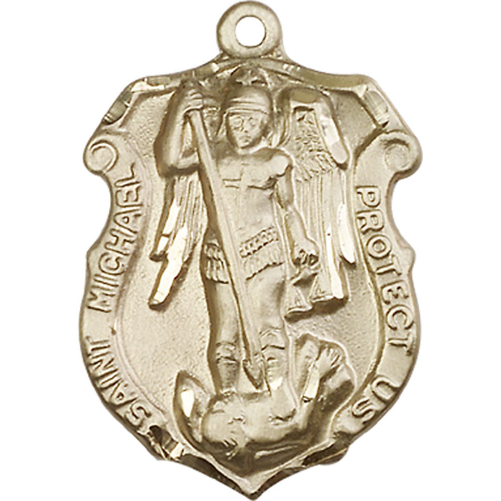 14kt Gold Saint Michael the Archangel Pendant - 5448KT