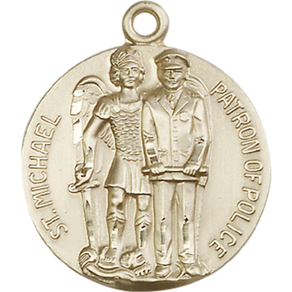 14kt Gold Saint Michael the Archangel Pendant - 5680KT