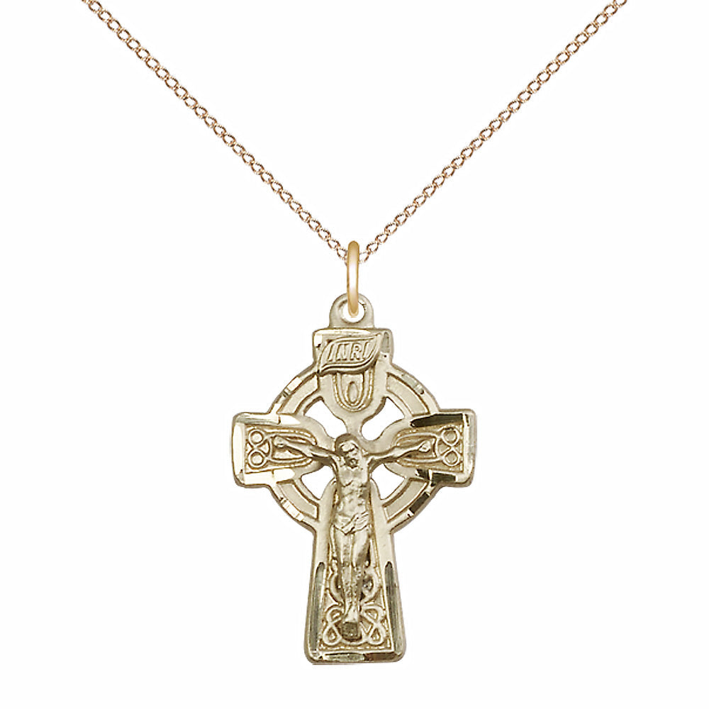 Gold Filled Celtic Crucifix Pendant - 5684GF