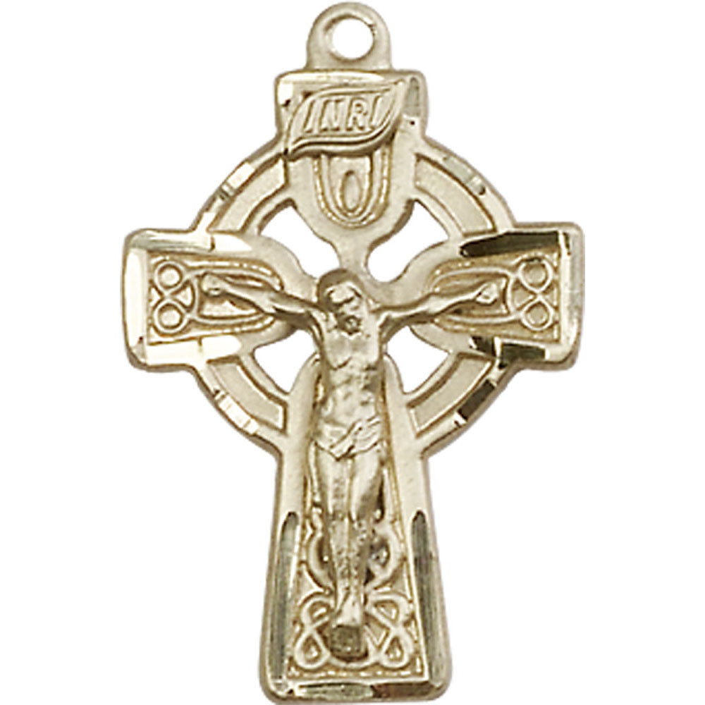 14kt Gold Celtic Crucifix Pendant - 5684KT