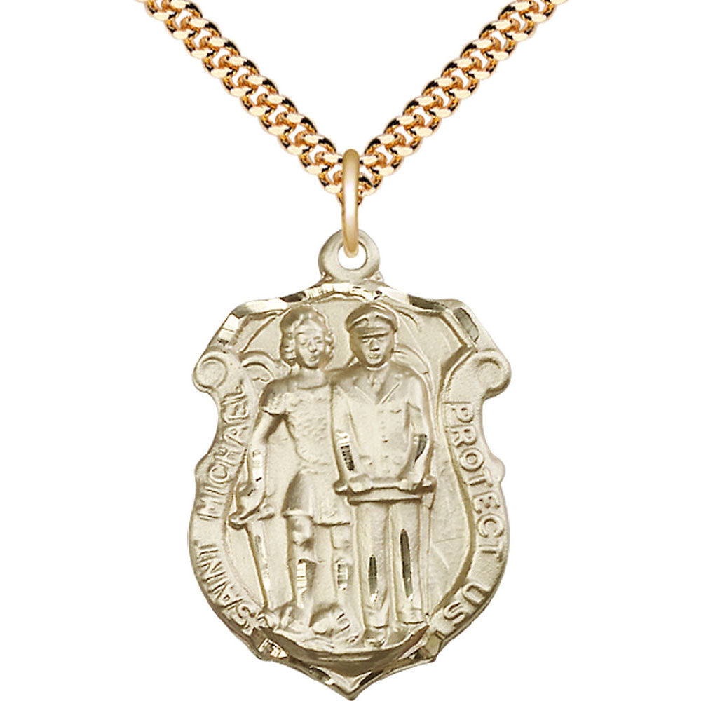 Gold Filled Saint Michael the Archangel Pendant - 5694GF