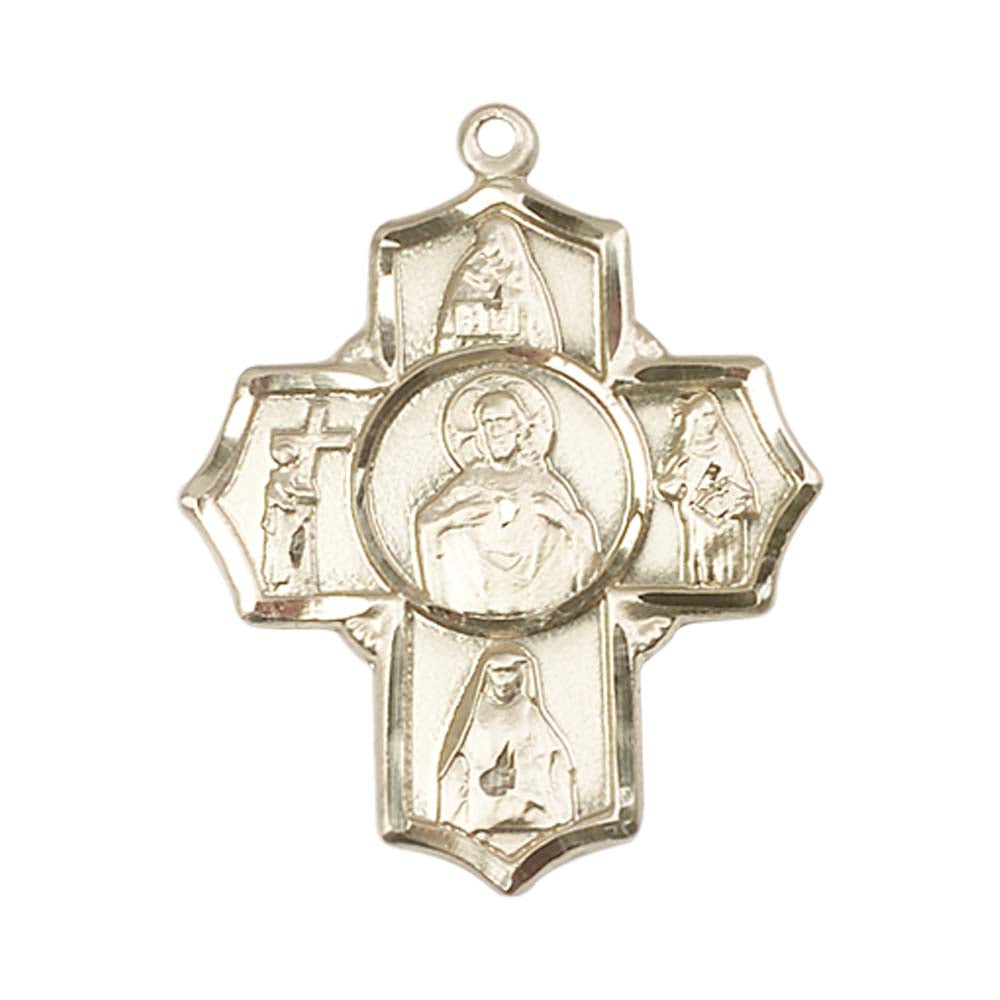 14kt Gold Scapular 4-Way Pendant - 5715KT