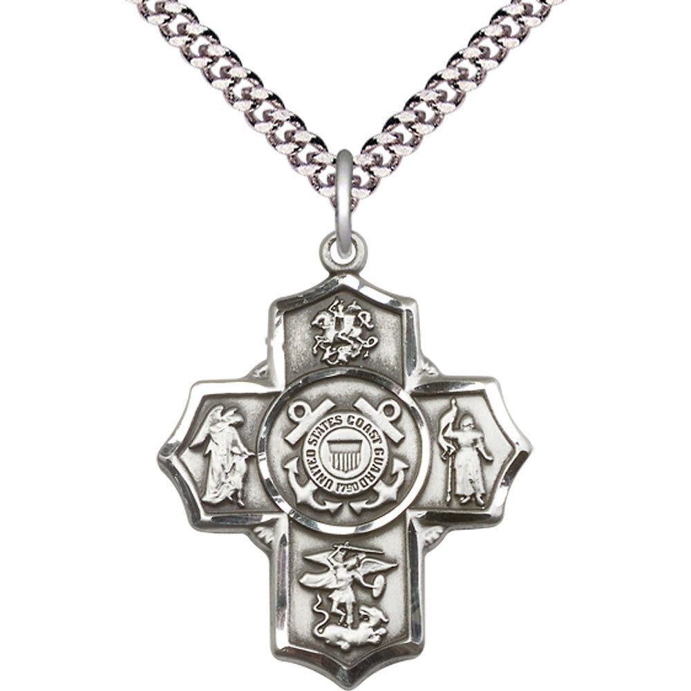Sterling Silver 5-Way / Coast Guard Pendant - 5790SS3