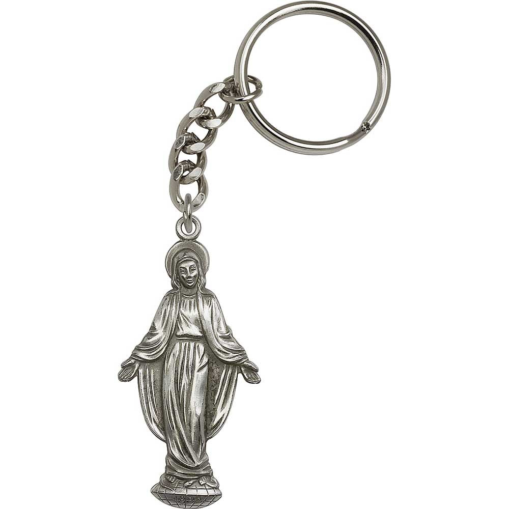 Antique Silver Miraculous Keychain - 5847