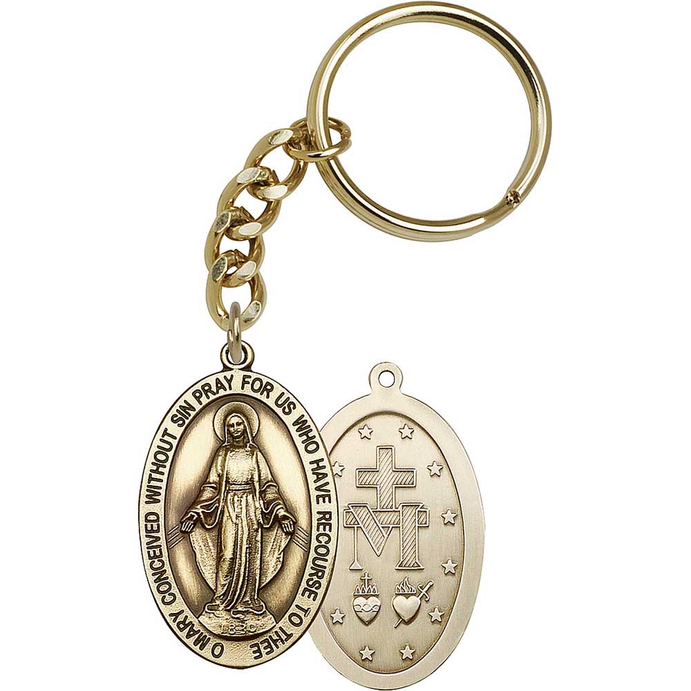 Antique Gold Miraculous Keychain - 5852