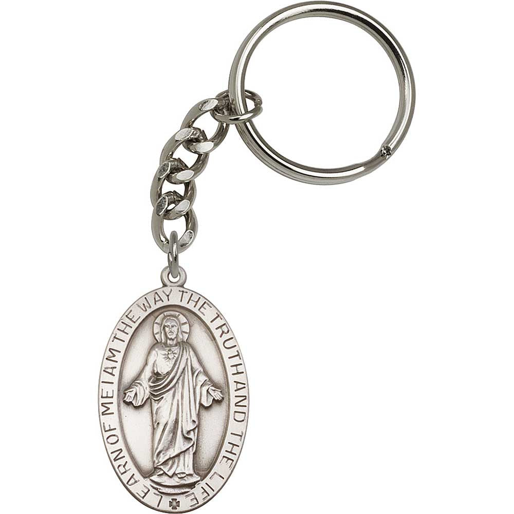 Antique Silver Scapular Keychain - 5853
