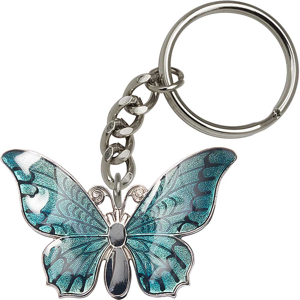 Silver Plate Butterfly Keychain - 5854