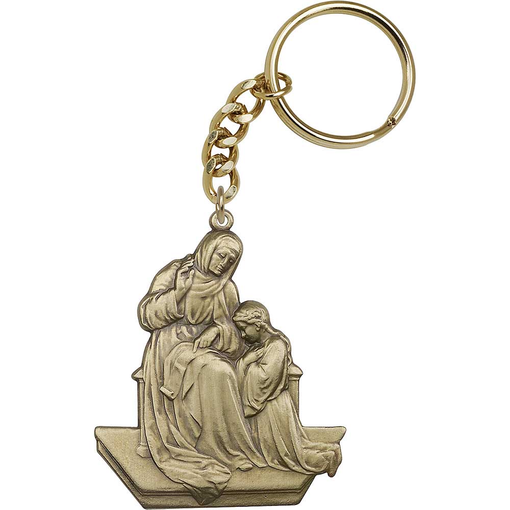 Antique Gold St. Ann Keychain - 5861