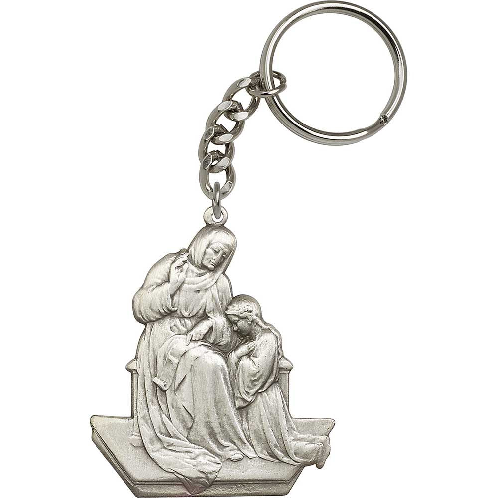 Antique Silver St. Ann Keychain - 5861