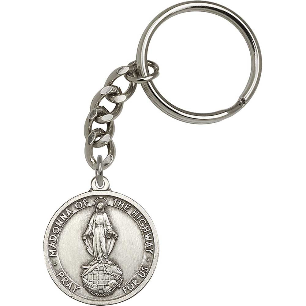 Antique Silver O/L of the Highway Keychain - 5865