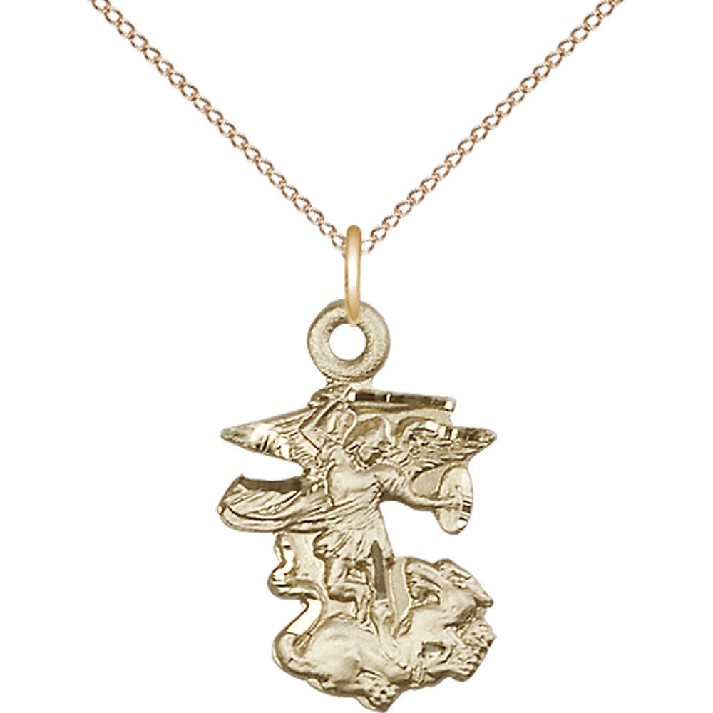 Gold Filled Saint Michael the Archangel Pendant - 5940GF