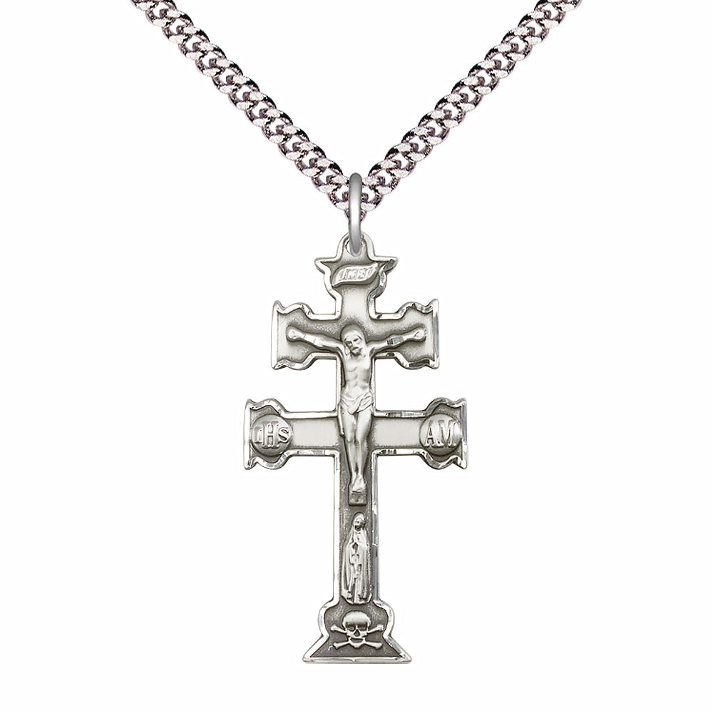 Sterling Silver Caravaca Crucifix Pendant - 6084SS