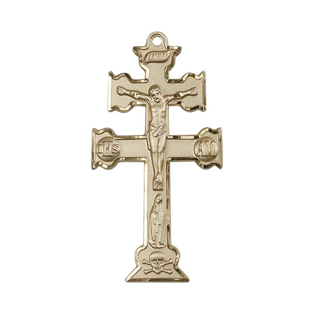 14kt Gold Caravaca Crucifix Pendant - 6085KT