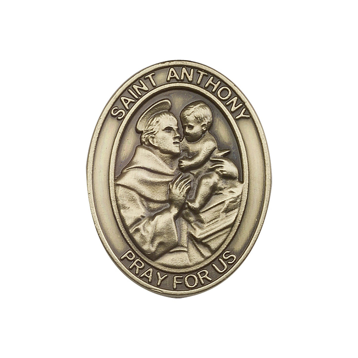 Antique Gold St. Anthony Visor Clip - 6704VG