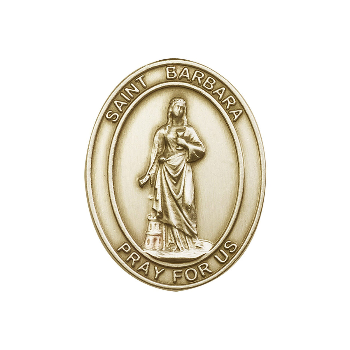 Antique Gold St. Barbara Visor Clip - 6706VG
