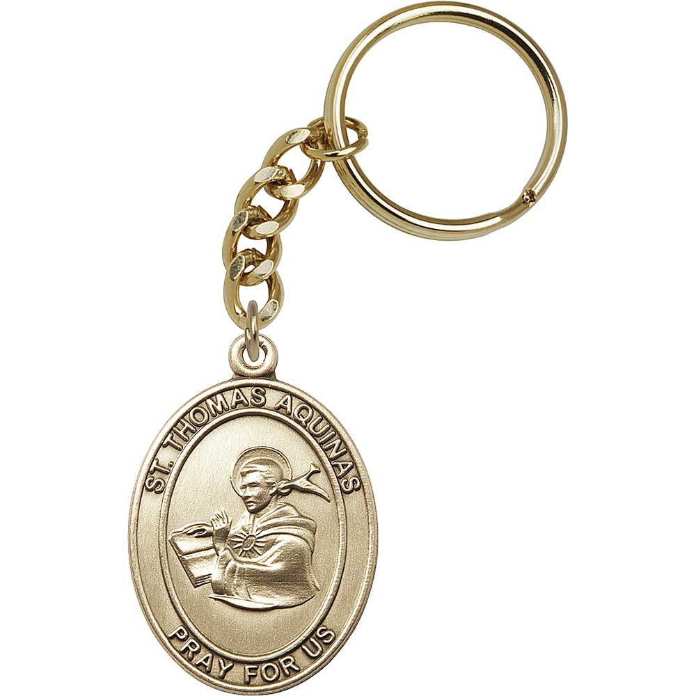 Gold Oxide St. Thomas Aquinas Keychain - 6707