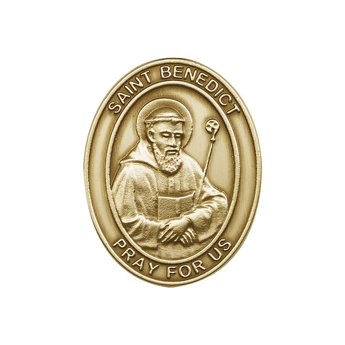 Antique Gold St. Benedict Visor Clip - 6708VG