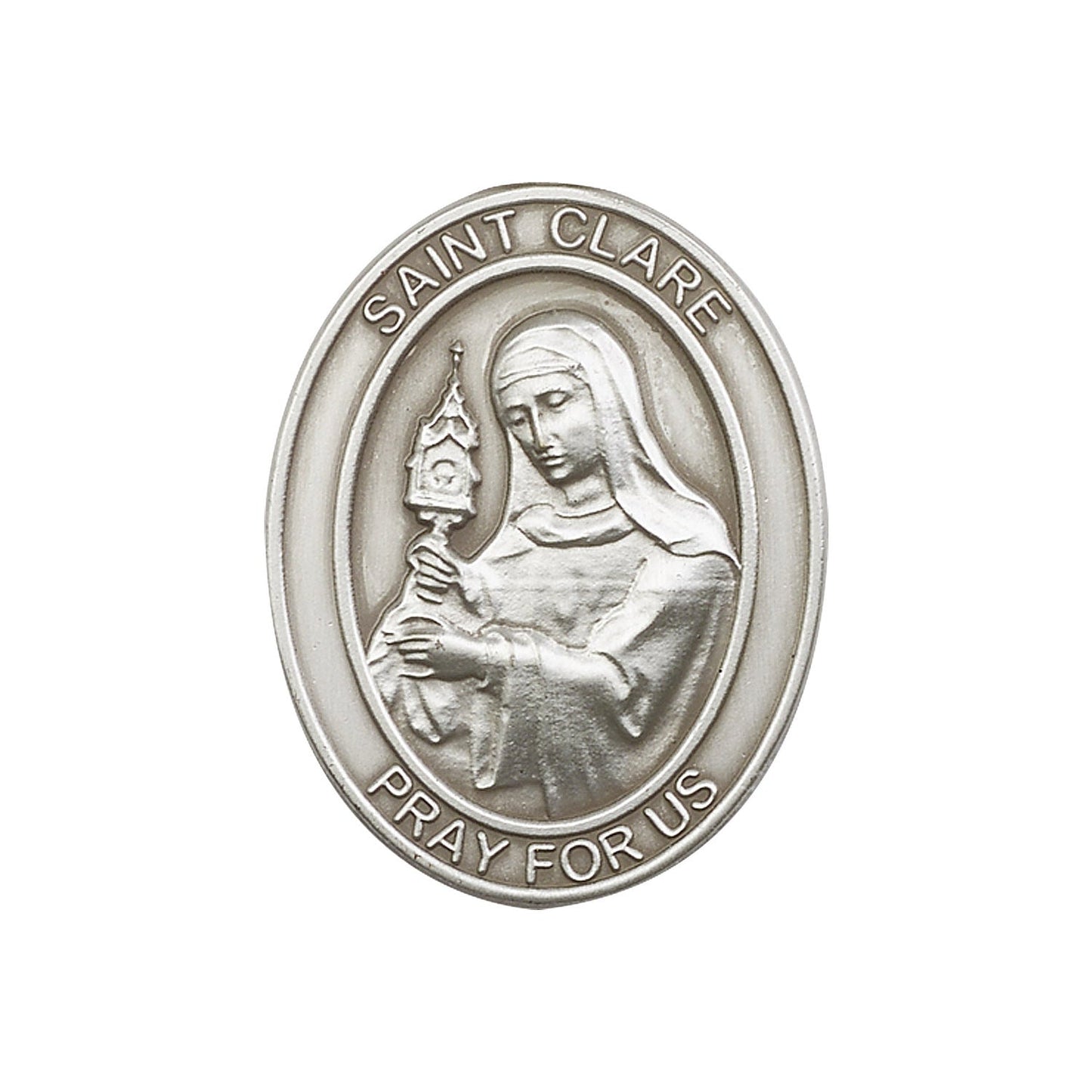 Antique Silver St. Clare Visor Clip - 6728V