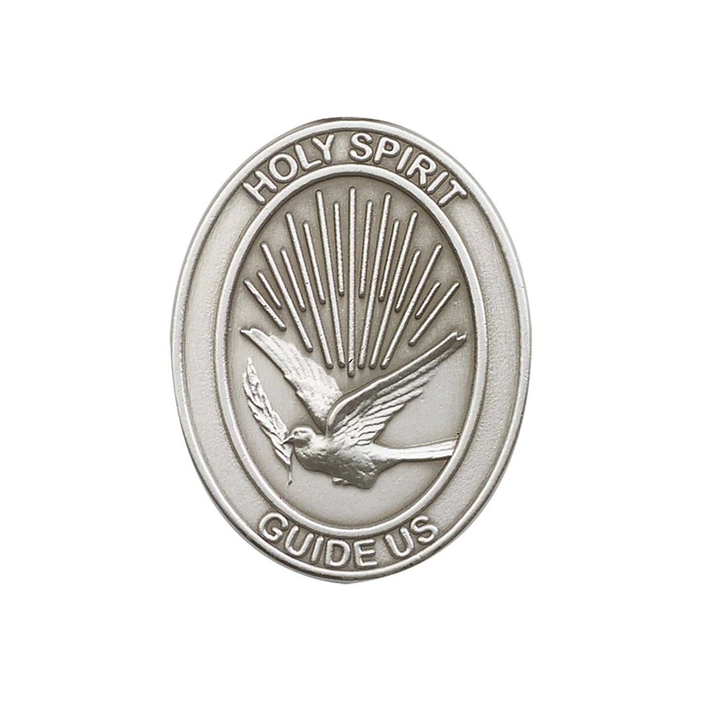 Antique Silver Holy Spirit Visor Clip - 6744V