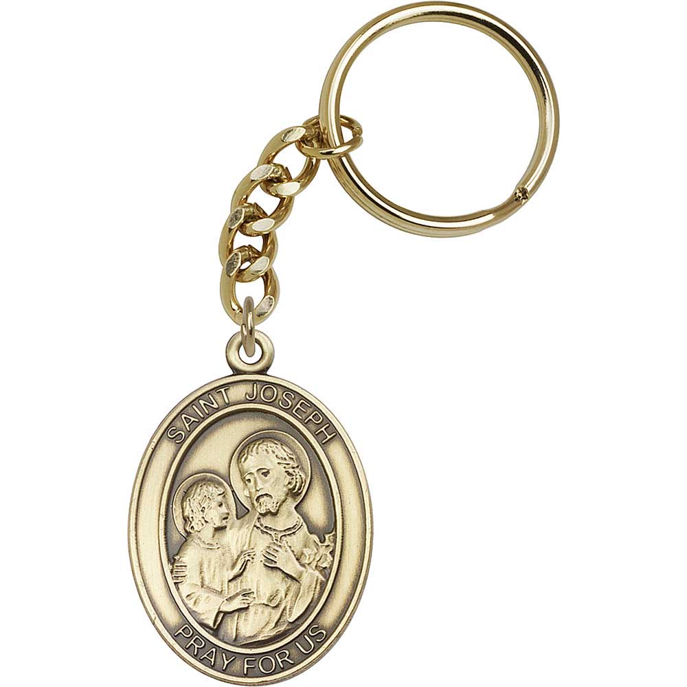 Antique Gold St. Joseph Keychain - 6758
