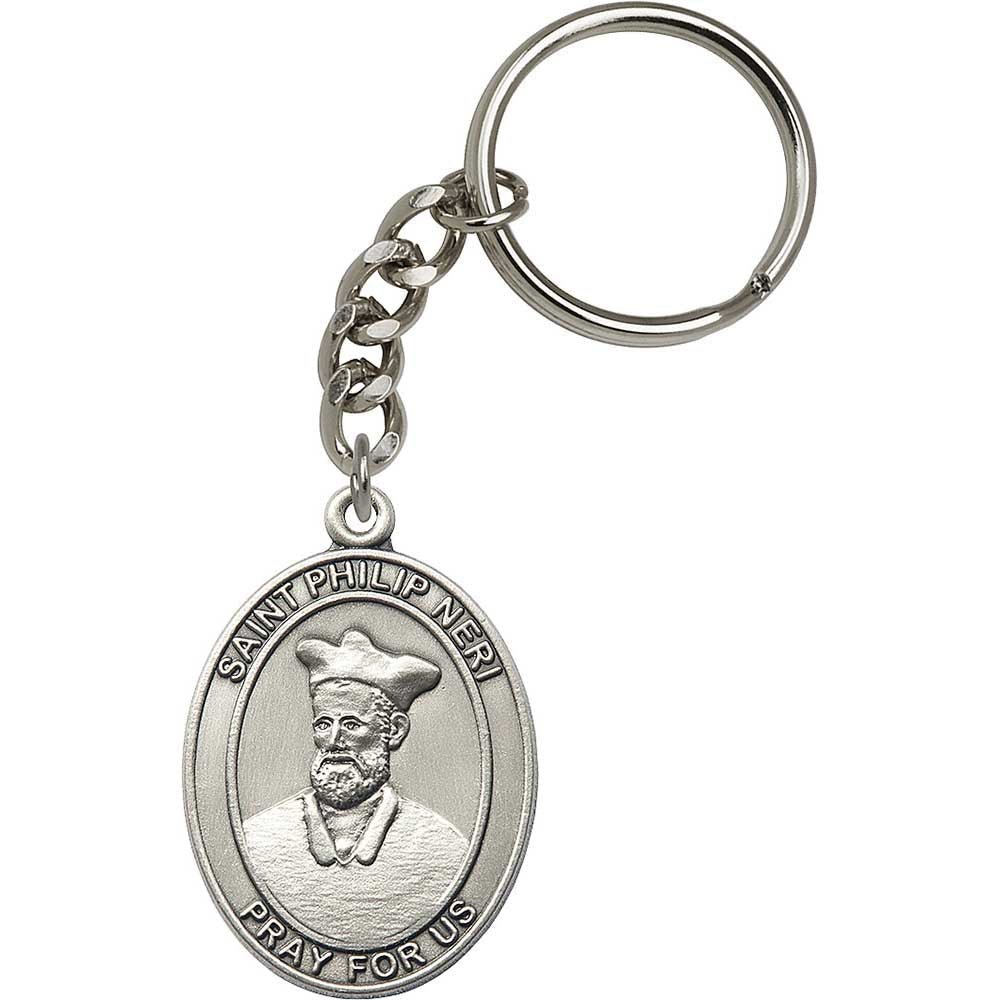 Silver Oxide St. Philip Neri Keychain - 6769