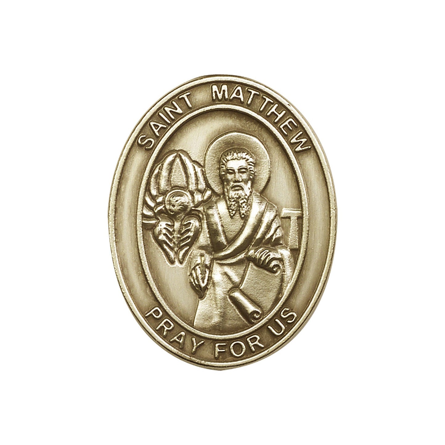 Antique Gold St. Matthew Visor Clip - 6774VG