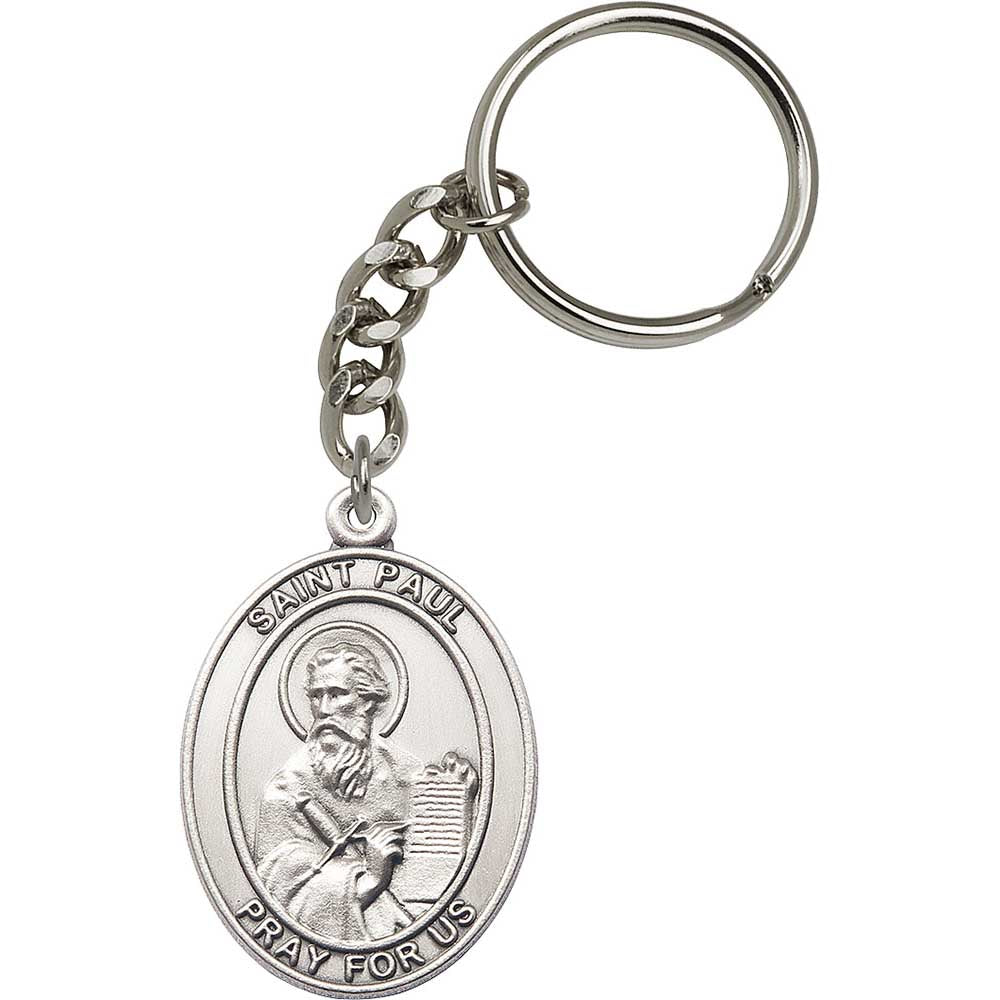 Silver Oxide St. Paul the Apostle Keychain - 6786