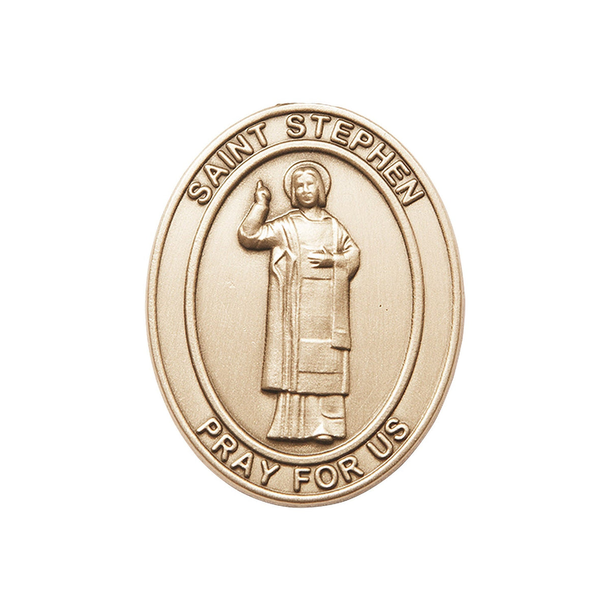 Gold Oxide St. Stephen the Martyr Visor Clip - 6804VG