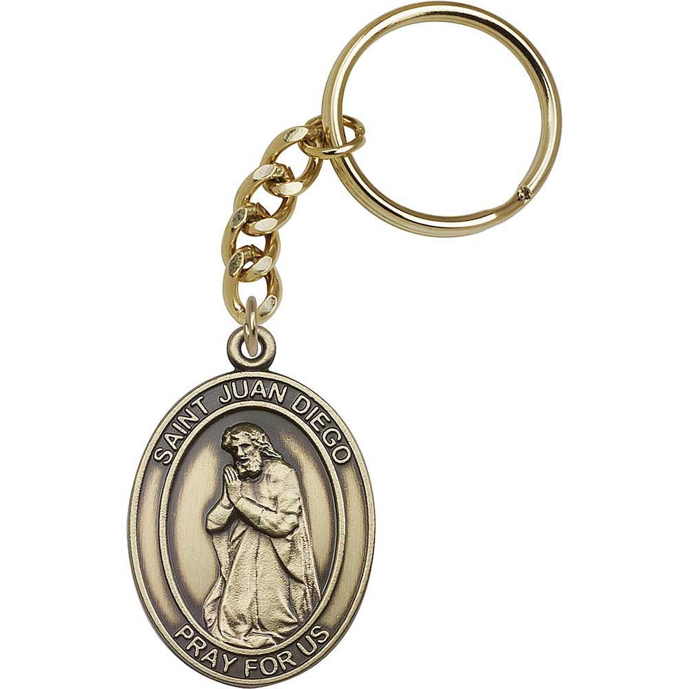 Antique Gold Juan Diego Keychain - 6811