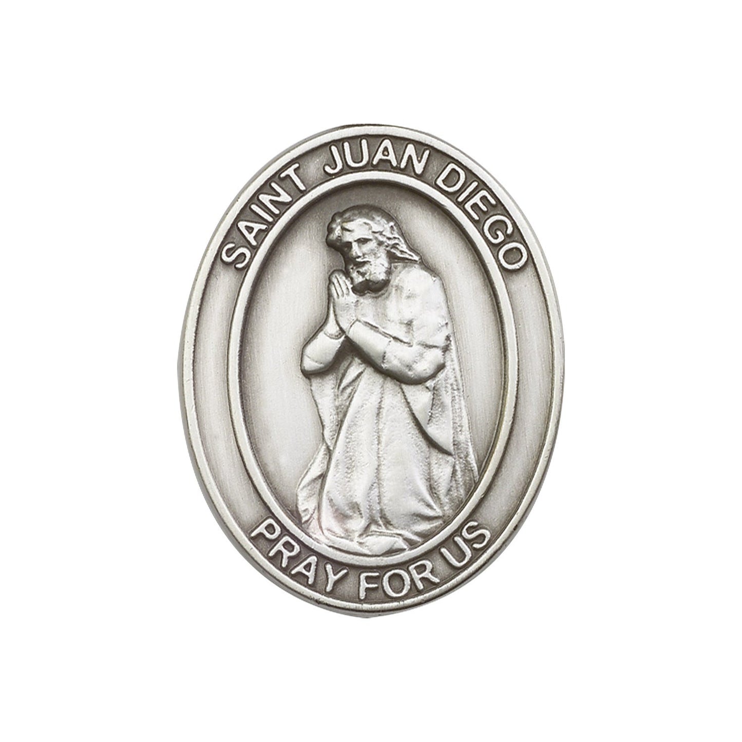 Antique Silver Juan Diego Visor Clip - 6811V
