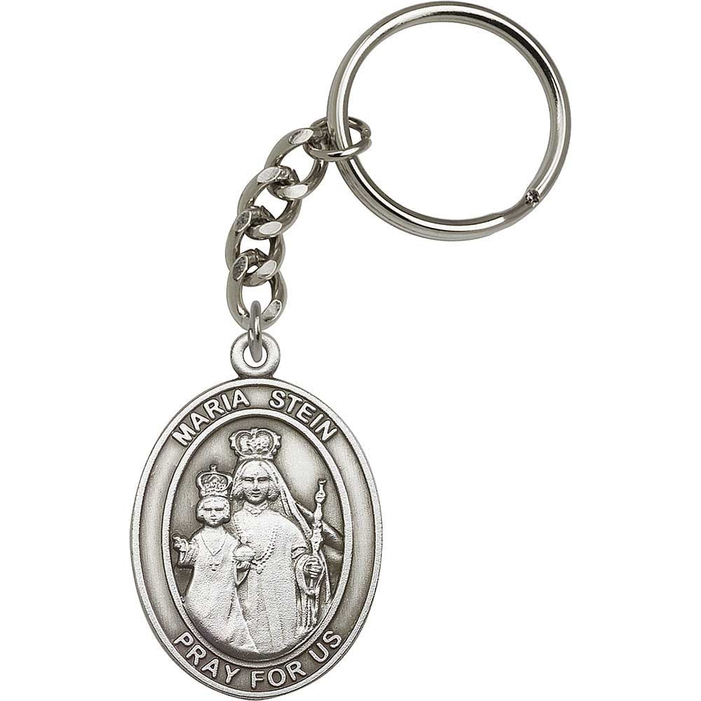 Antique Silver Maria Stein Keychain - 6833